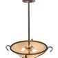 Meyda Lighting Alaine 24" 3-Light Cafe Noir Semi-flush Mount Light With Beige Sahara Taupe Idalight Shade Glass