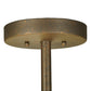Meyda Lighting Alaine 24" 3-Light Gilded Tobacco Semi-flush Mount Light With Amber Quartz Idalight Shade