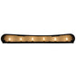 Meyda Lighting Alappuza 30" 6-Light Mirror Black Wall Sconce With Frosted Clear Shade Glass