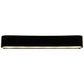 Meyda Lighting Alappuza 30" 6-Light Mirror Black Wall Sconce With Frosted Clear Shade Glass