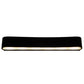 Meyda Lighting Alappuza 30" 6-Light Mirror Black Wall Sconce With Frosted Clear Shade Glass