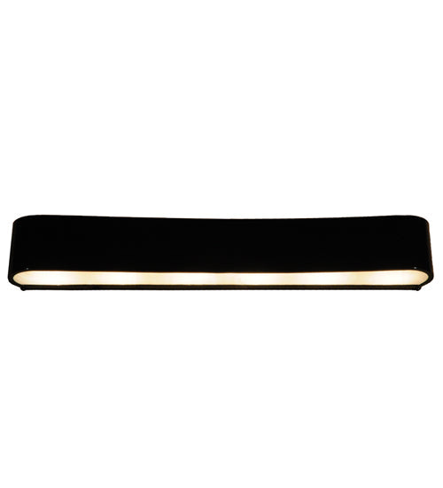 Meyda Lighting Alappuza 30" 6-Light Mirror Black Wall Sconce With Frosted Clear Shade Glass