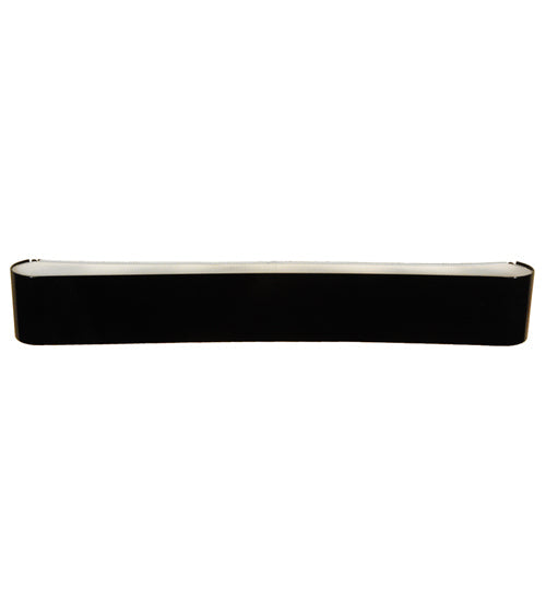 Meyda Lighting Alappuza 30" 6-Light Mirror Black Wall Sconce With Frosted Clear Shade Glass