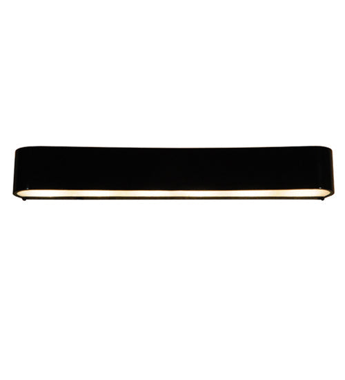 Meyda Lighting Alappuza 30" 6-Light Mirror Black Wall Sconce With Frosted Clear Shade Glass