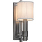 Meyda Lighting Alberta 4" Blackened Pewter Wall Sconce With White Paper And Crystal Idalight Shade