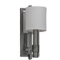 Meyda Lighting Alberta 4" Blackened Pewter Wall Sconce With White Paper And Crystal Idalight Shade