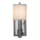 Meyda Lighting Alberta 4" Blackened Pewter Wall Sconce With White Paper And Crystal Idalight Shade