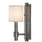 Meyda Lighting Alberta 4" Blackened Pewter Wall Sconce With White Paper And Crystal Idalight Shade