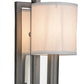 Meyda Lighting Alberta 4" Blackened Pewter Wall Sconce With White Paper And Crystal Idalight Shade