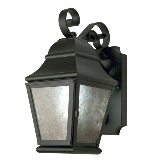 Meyda Lighting Albertus 7" Blackwash Wall Sconce With Clear Silver Mica Shade Glass