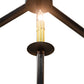 Meyda Lighting Aldari 108" 12-Light Textured Black Chandelier With Ivory Faux Candlelight