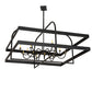 Meyda Lighting Aldari 117" 16-Light Textured Black Chandelier With Ivory Faux Candlelight