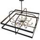 Meyda Lighting Aldari 117" 16-Light Textured Black Chandelier With Ivory Faux Candlelight
