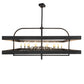 Meyda Lighting Aldari 117" 16-Light Textured Black Chandelier With Ivory Faux Candlelight