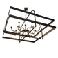 Meyda Lighting Aldari 117" 16-Light Textured Black Chandelier With Ivory Faux Candlelight