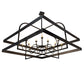 Meyda Lighting Aldari 117" 16-Light Textured Black Chandelier With Ivory Faux Candlelight