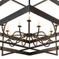 Meyda Lighting Aldari 117" 16-Light Textured Black Chandelier With Ivory Faux Candlelight