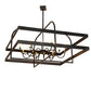 Meyda Lighting Aldari 117" 16-Light Textured Black Chandelier With Ivory Faux Candlelight