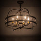 Meyda Lighting Aldari 22" 6-Light Classic Rust Chandelier With Amber Faux Candlelight