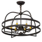 Meyda Lighting Aldari 22" 6-Light Classic Rust Chandelier With Amber Faux Candlelight