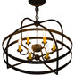 Meyda Lighting Aldari 22" 6-Light Classic Rust Chandelier With Amber Faux Candlelight