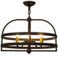 Meyda Lighting Aldari 22" 6-Light Classic Rust Chandelier With Amber Faux Candlelight