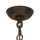Meyda Lighting Aldari 22" 6-Light Classic Rust Chandelier With Amber Faux Candlelight