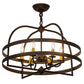 Meyda Lighting Aldari 22" 6-Light Classic Rust Chandelier With Amber Faux Candlelight