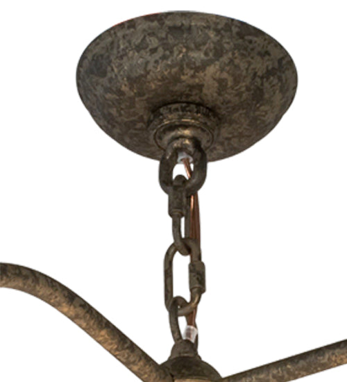 Meyda Lighting Aldari 22" 6-Light Golden Bronze Chandelier With Ivory Faux Candlelight