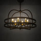 Meyda Lighting Aldari 22" 6-Light Golden Bronze Chandelier With Ivory Faux Candlelight