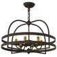 Meyda Lighting Aldari 22" 6-Light Golden Bronze Chandelier With Ivory Faux Candlelight