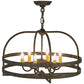 Meyda Lighting Aldari 22" 6-Light Golden Bronze Chandelier With Ivory Faux Candlelight