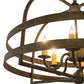 Meyda Lighting Aldari 22" 6-Light Golden Bronze Chandelier With Ivory Faux Candlelight