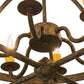 Meyda Lighting Aldari 22" 6-Light Golden Bronze Chandelier With Ivory Faux Candlelight