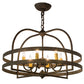 Meyda Lighting Aldari 22" 6-Light Golden Bronze Chandelier With Ivory Faux Candlelight