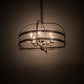Meyda Lighting Aldari 22" 6-Light Graphite Pewter Chandelier With White Faux Candlelight