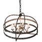 Meyda Lighting Aldari 22" 6-Light Graphite Pewter Chandelier With White Faux Candlelight