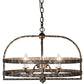 Meyda Lighting Aldari 22" 6-Light Graphite Pewter Chandelier With White Faux Candlelight