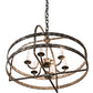 Meyda Lighting Aldari 22" 6-Light Graphite Pewter Chandelier With White Faux Candlelight