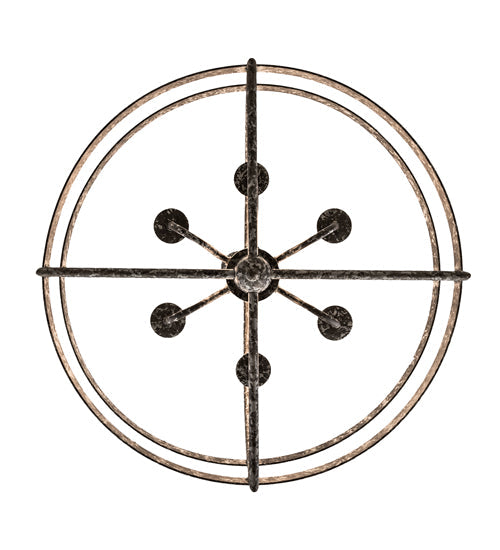 Meyda Lighting Aldari 22" 6-Light Graphite Pewter Chandelier With White Faux Candlelight