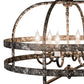 Meyda Lighting Aldari 22" 6-Light Graphite Pewter Chandelier With White Faux Candlelight