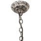 Meyda Lighting Aldari 22" 6-Light Graphite Pewter Chandelier With White Faux Candlelight