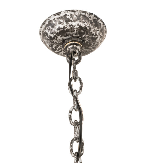 Meyda Lighting Aldari 22" 6-Light Graphite Pewter Chandelier With White Faux Candlelight
