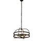 Meyda Lighting Aldari 22" 6-Light Old Wrought Iron Chandelier With Amber Faux Candlelight