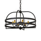 Meyda Lighting Aldari 22" 6-Light Old Wrought Iron Chandelier With Amber Faux Candlelight