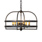 Meyda Lighting Aldari 22" 6-Light Old Wrought Iron Chandelier With Amber Faux Candlelight