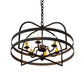 Meyda Lighting Aldari 22" 6-Light Old Wrought Iron Chandelier With Amber Faux Candlelight