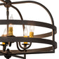 Meyda Lighting Aldari 22" 6-Light Old Wrought Iron Chandelier With Amber Faux Candlelight