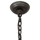 Meyda Lighting Aldari 22" 6-Light Old Wrought Iron Chandelier With Amber Faux Candlelight