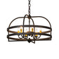Meyda Lighting Aldari 22" 6-Light Old Wrought Iron Chandelier With Amber Faux Candlelight